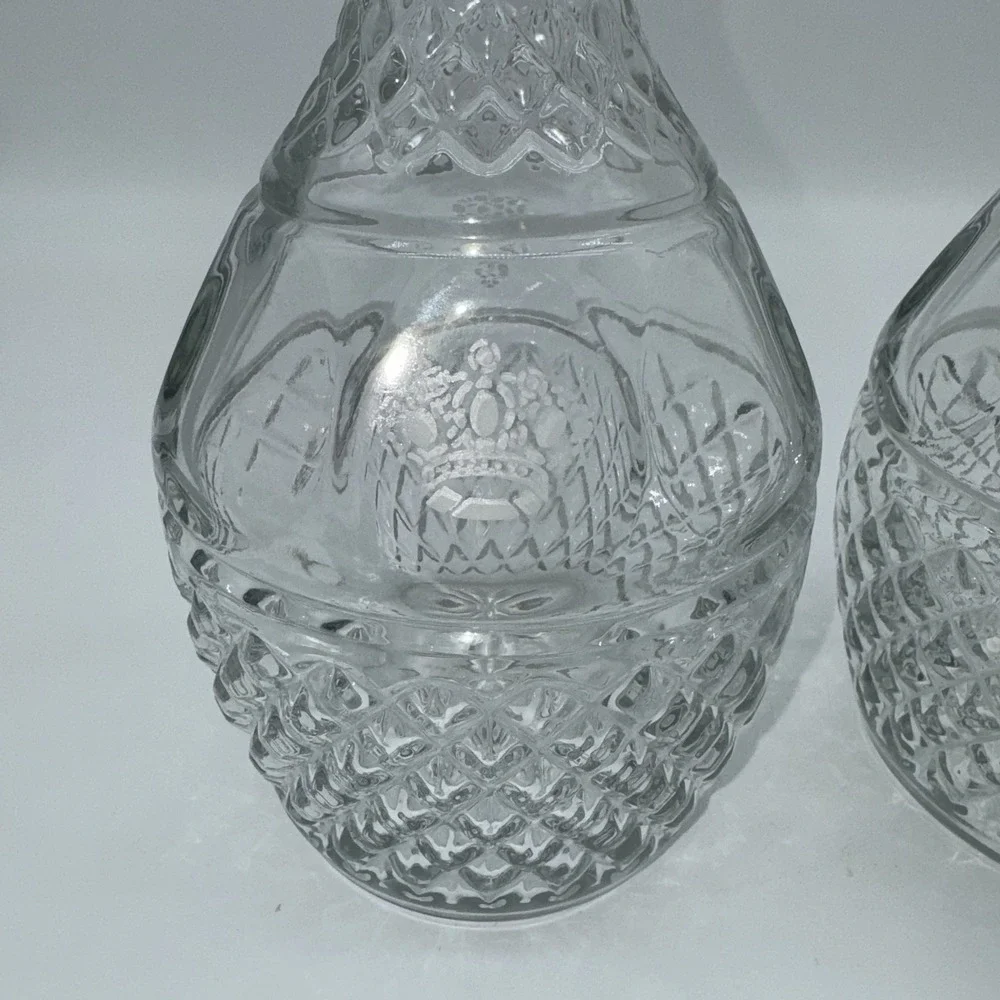 VTG Sovereign‎ House lead crystal decanter apothecary jar grape crown emblem